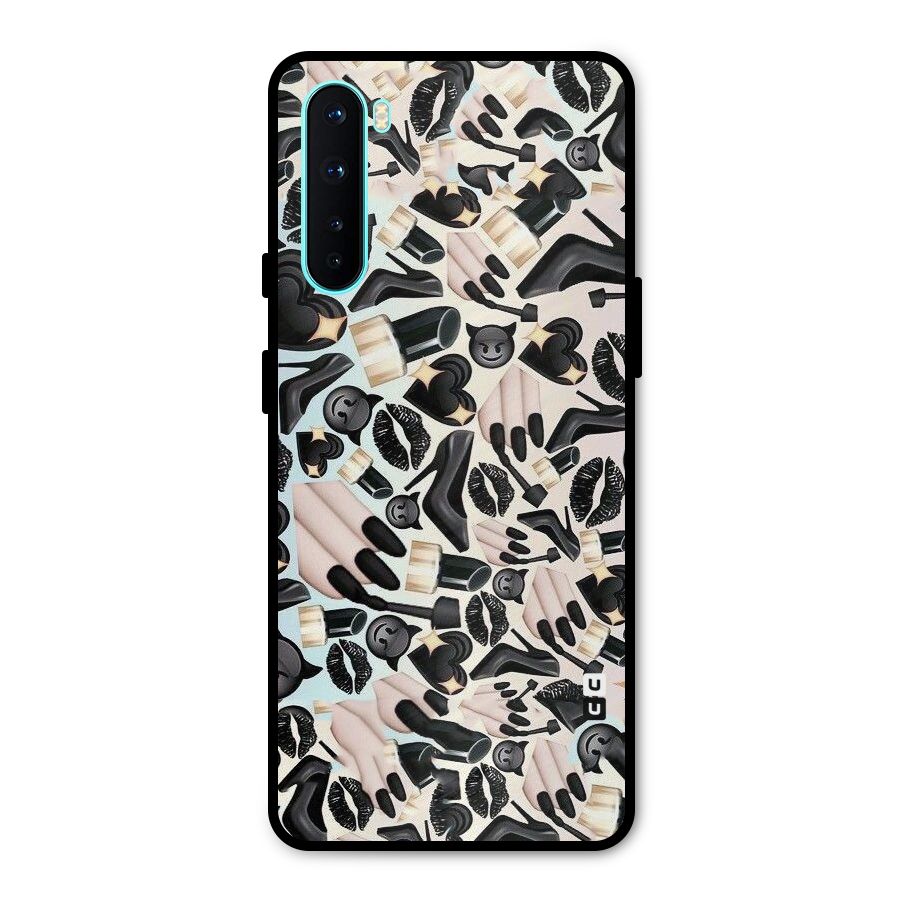 All Black Love Metal Back Case for OnePlus Nord