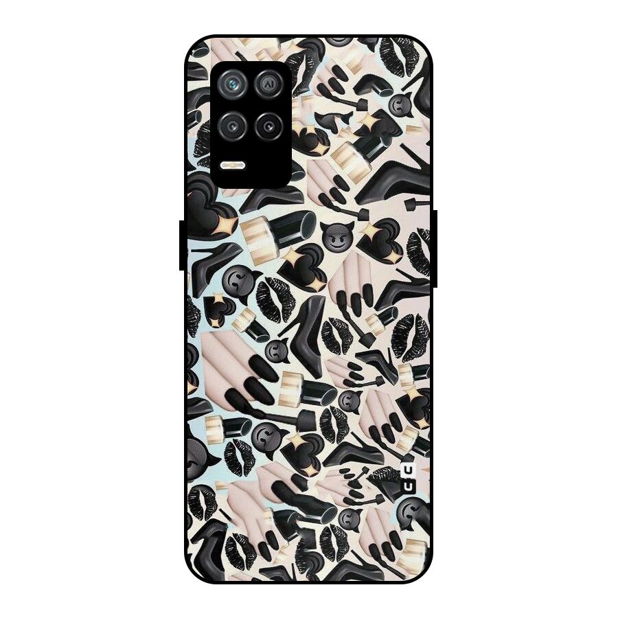 All Black Love Metal Back Case for Realme 9 5G
