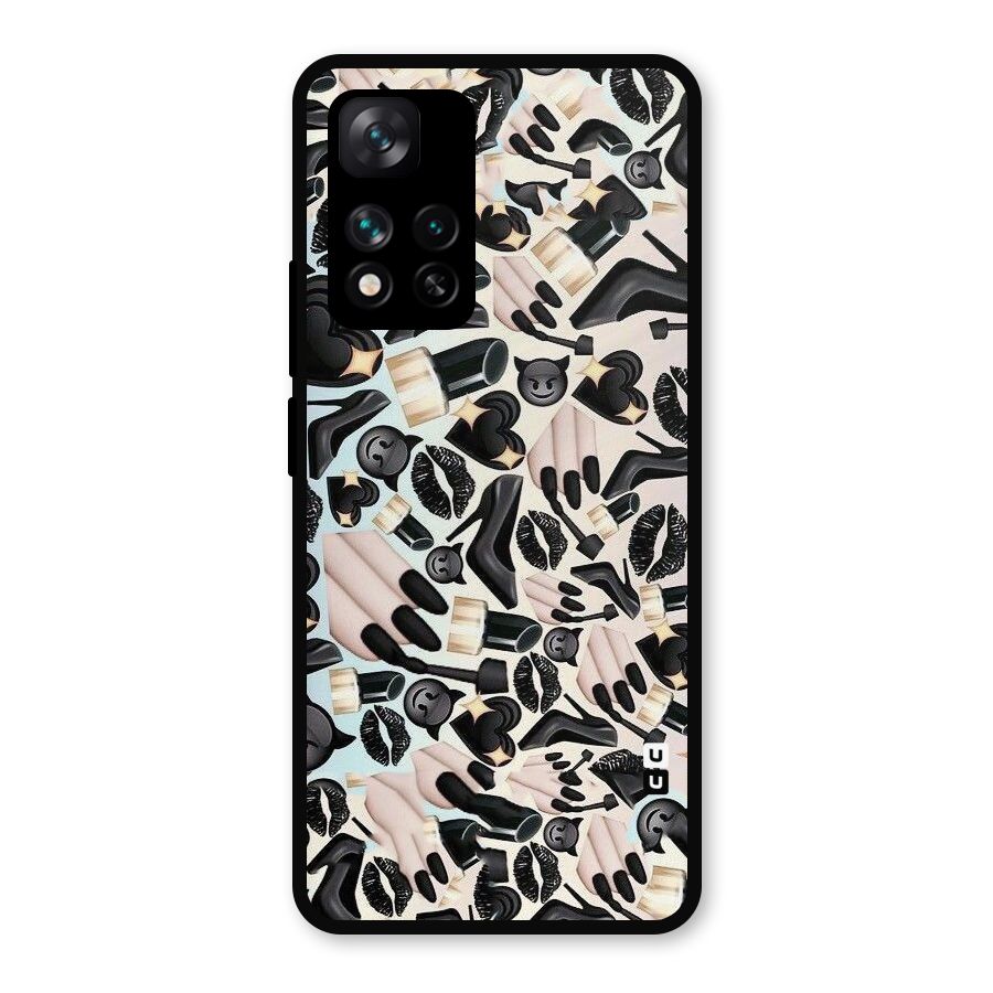 All Black Love Metal Back Case for Xiaomi 11i Hypercharge 5G