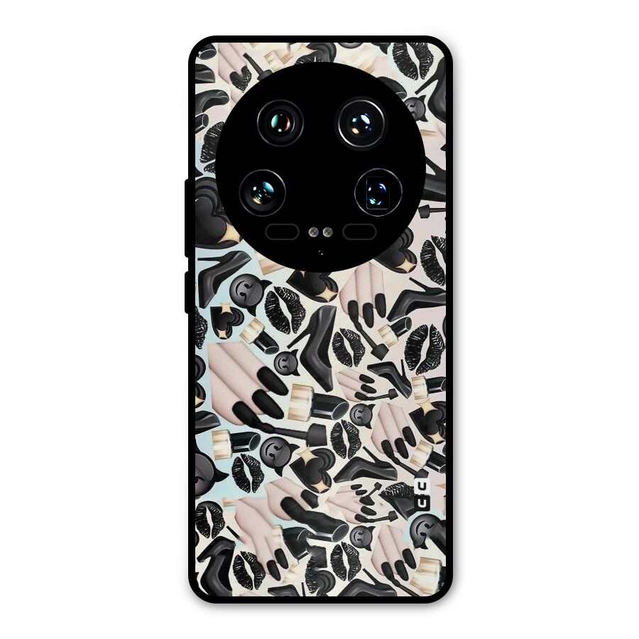 All Black Love Metal Back Case for Xiaomi 14 Ultra
