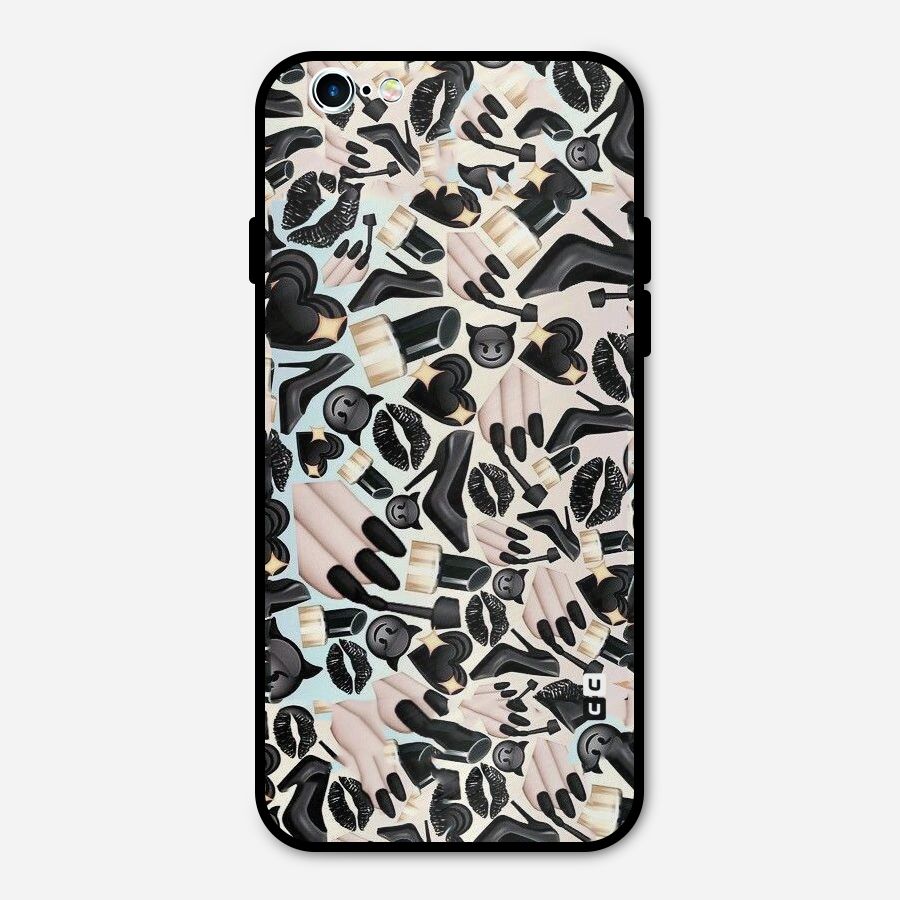 All Black Love Metal Back Case for iPhone 6 6s