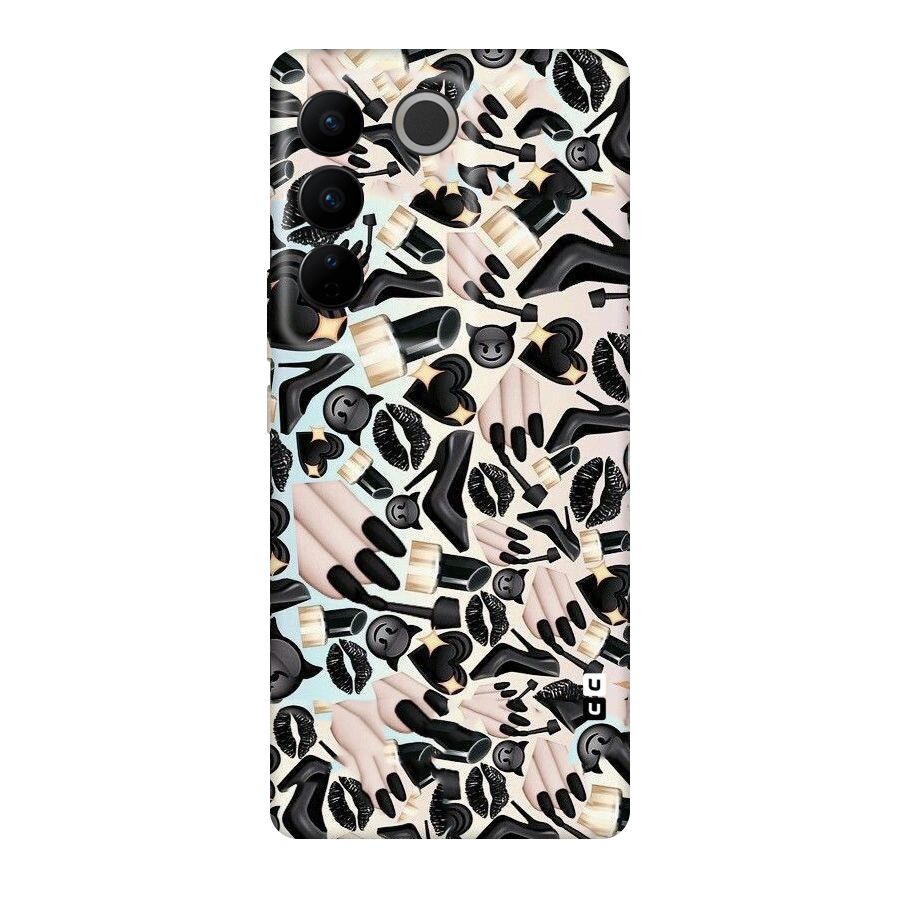 All Black Love Original Polycarbonate Back Case for Vivo V27