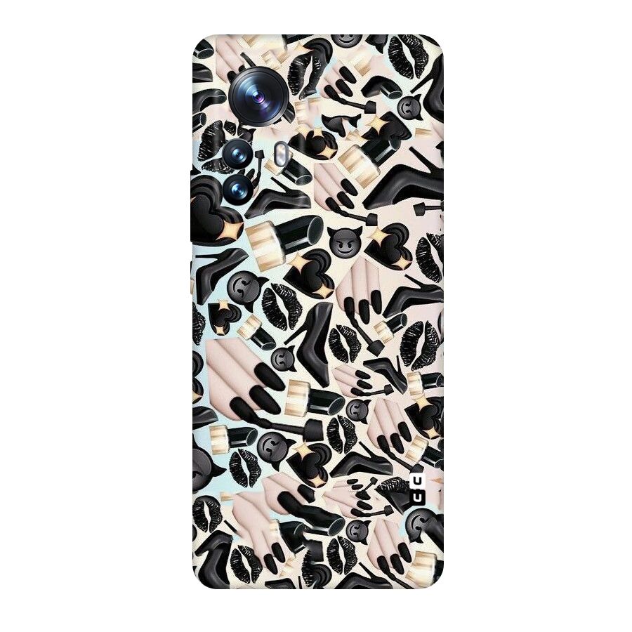 All Black Love Original Polycarbonate Back Case for Xiaomi 12 Pro