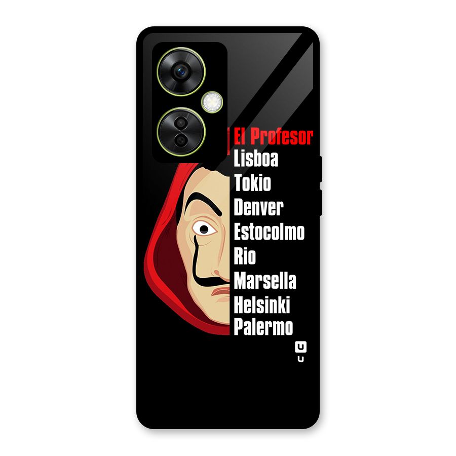 All Members Money Heist Glass Back Case for OnePlus Nord CE 3 Lite