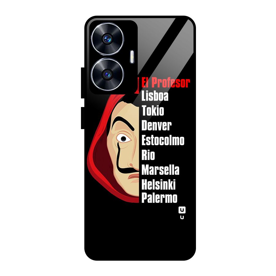 All Members Money Heist Glass Back Case for Realme Narzo N55