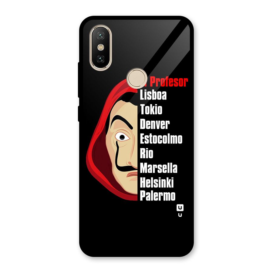 All Members Money Heist Glass Back Case for Redmi A2
