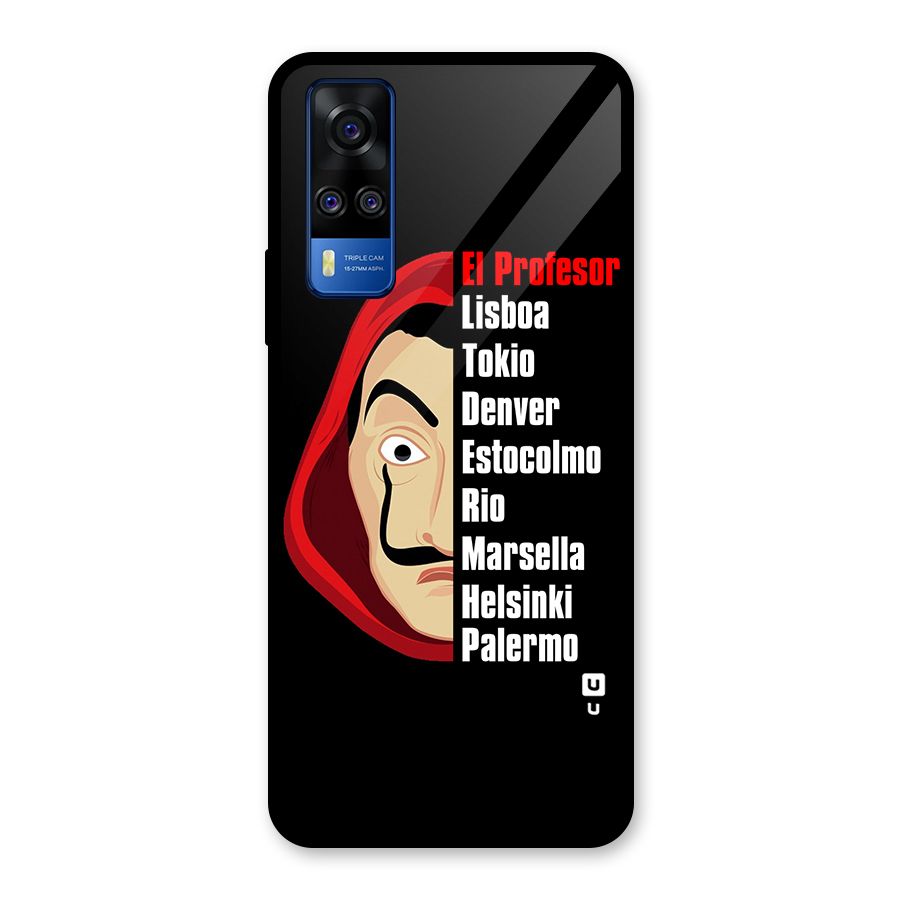 All Members Money Heist Glass Back Case for Vivo Y31