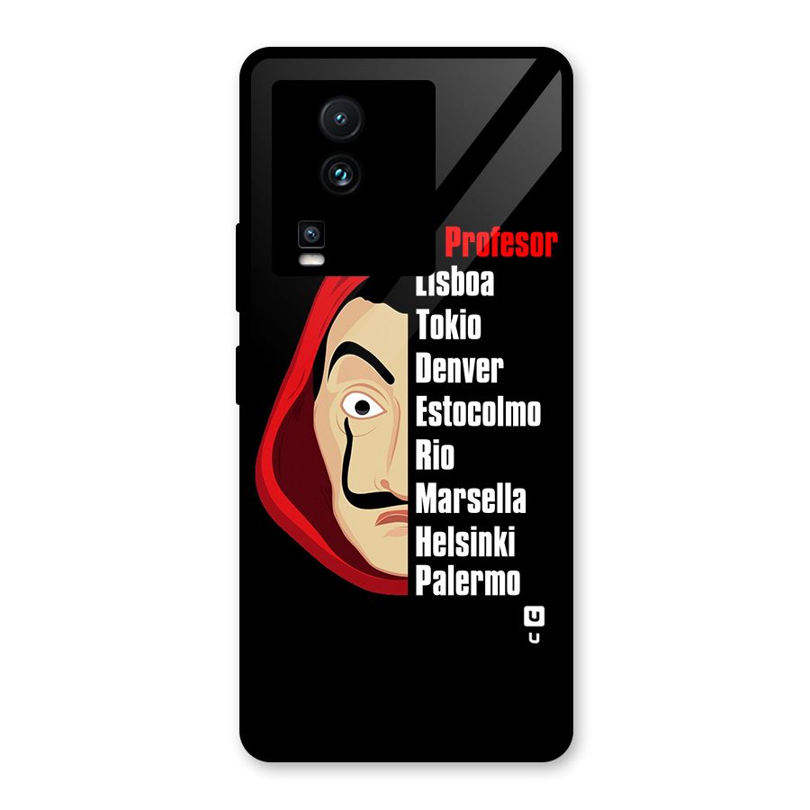 All Members Money Heist Glass Back Case for Vivo iQOO Neo 7 Pro