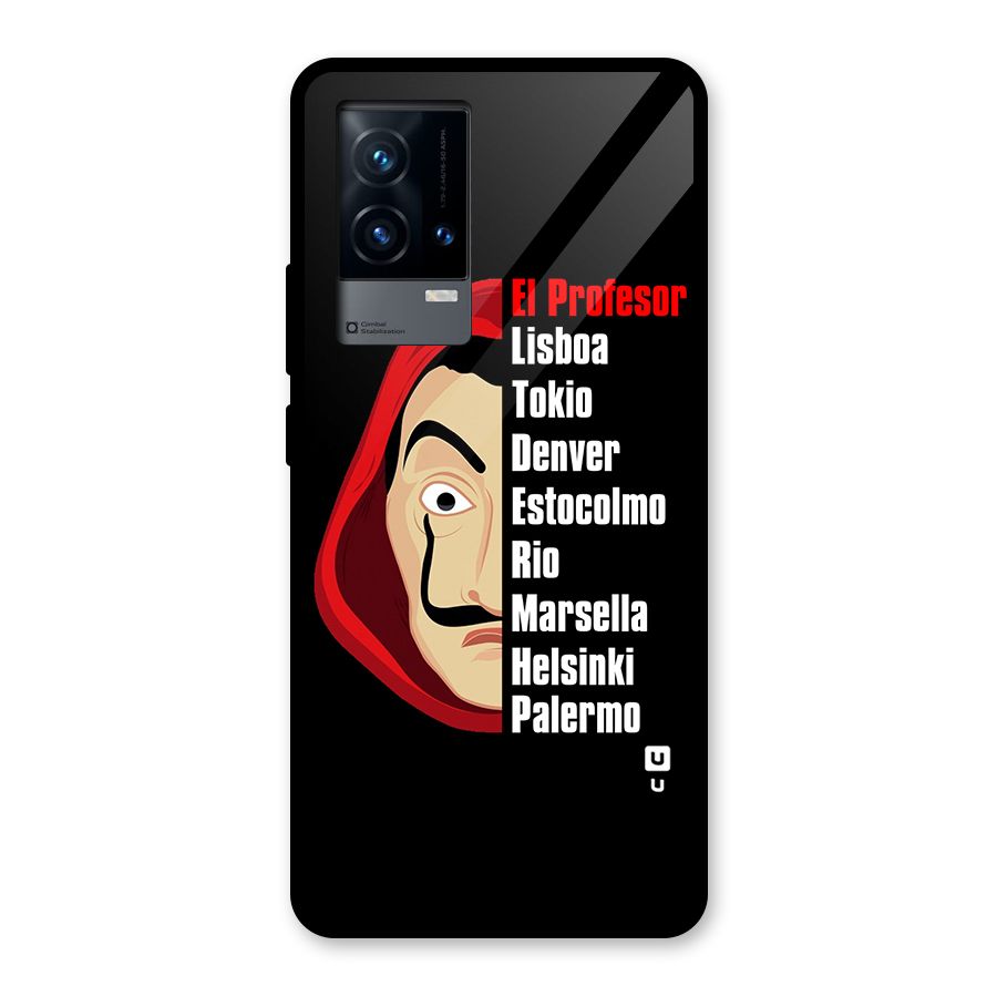 All Members Money Heist Glass Back Case for iQOO 9 5G
