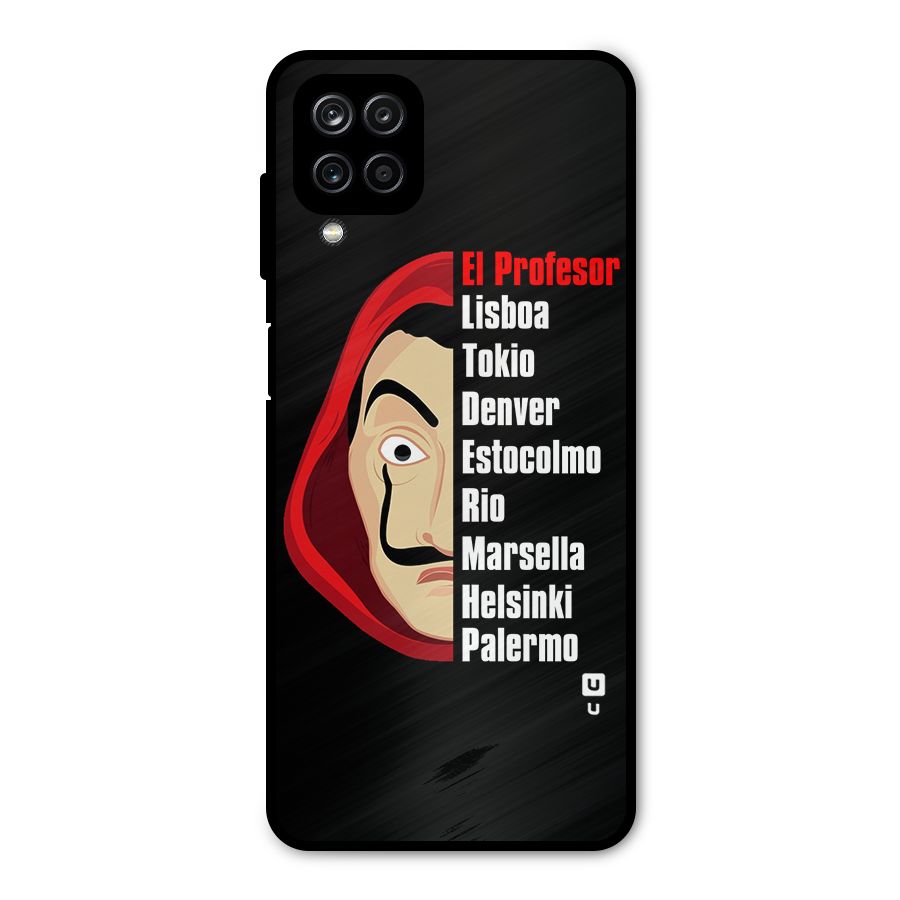 All Members Money Heist Metal Back Case for Galaxy A12