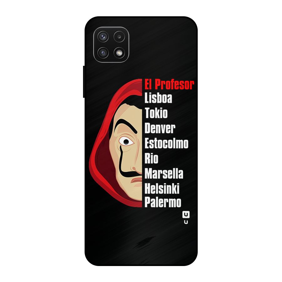 All Members Money Heist Metal Back Case for Galaxy A22 5G