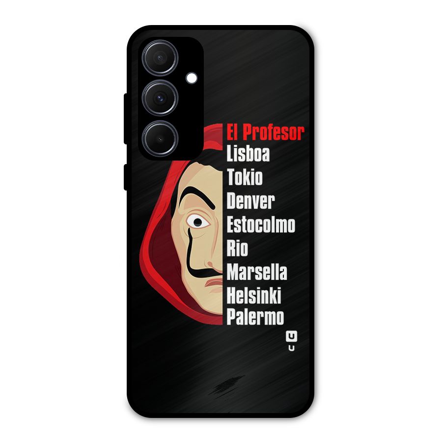 All Members Money Heist Metal Back Case for Galaxy A35