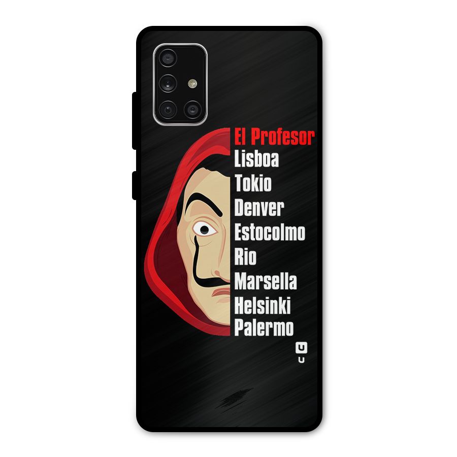 All Members Money Heist Metal Back Case for Galaxy A71