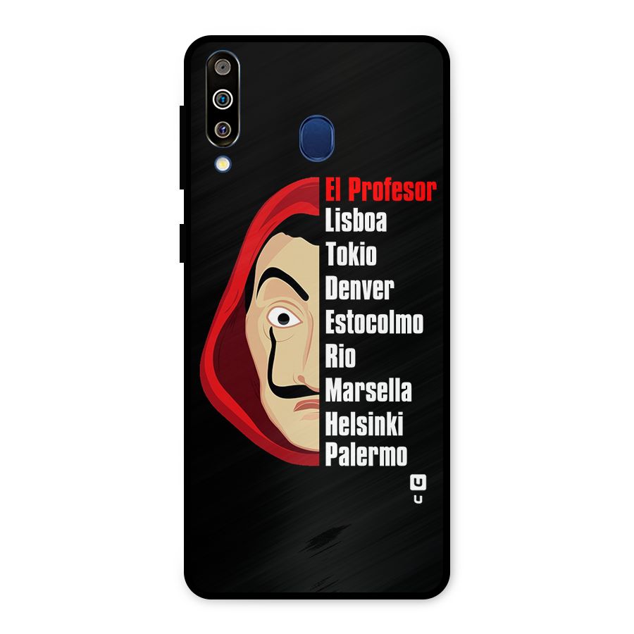 All Members Money Heist Metal Back Case for Galaxy M30