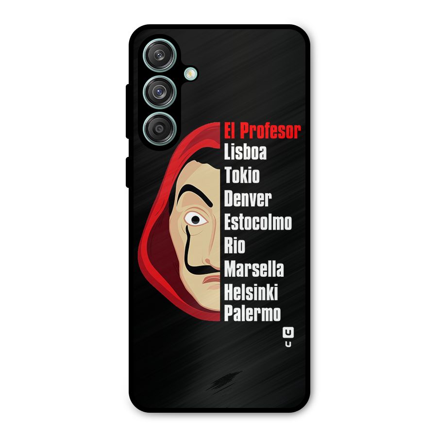 All Members Money Heist Metal Back Case for Galaxy M55 5G