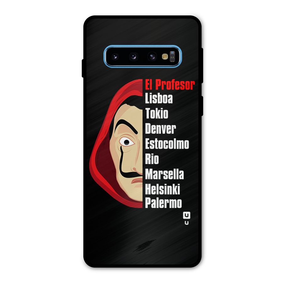 All Members Money Heist Metal Back Case for Galaxy S10