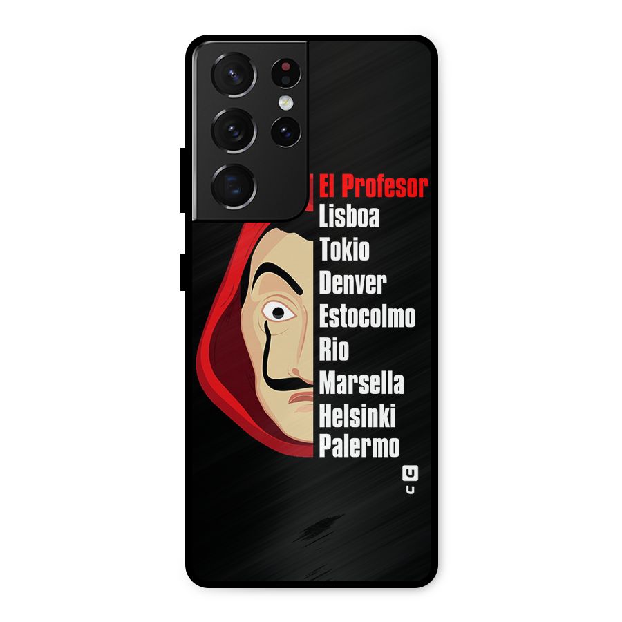 All Members Money Heist Metal Back Case for Galaxy S21 Ultra 5G