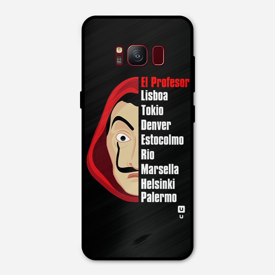 All Members Money Heist Metal Back Case for Galaxy S8