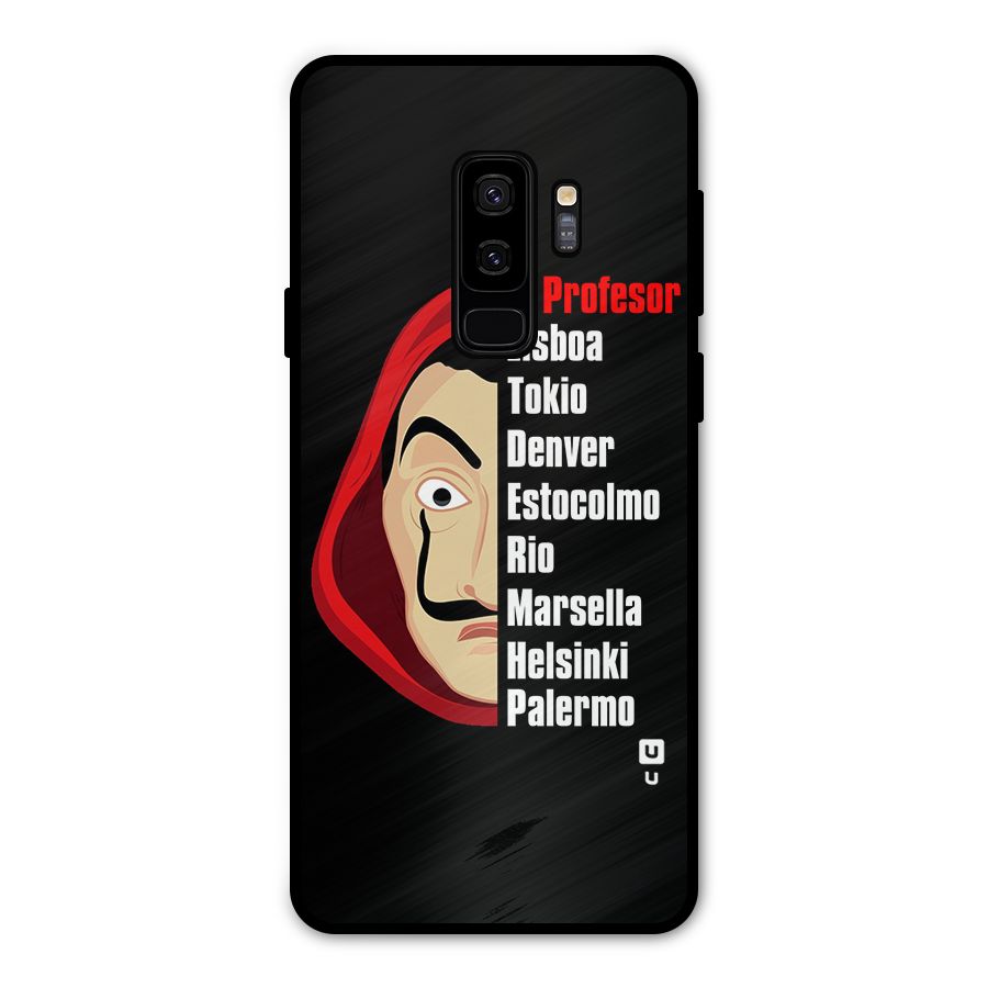 All Members Money Heist Metal Back Case for Galaxy S9 Plus