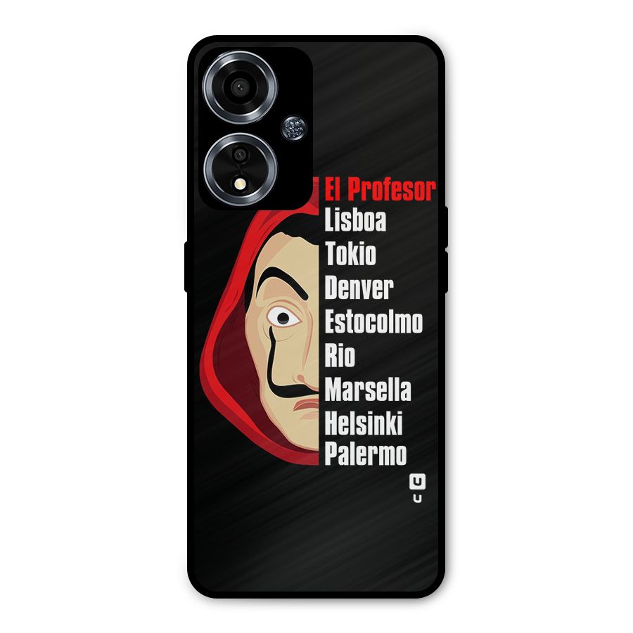 All Members Money Heist Metal Back Case for Oppo A59