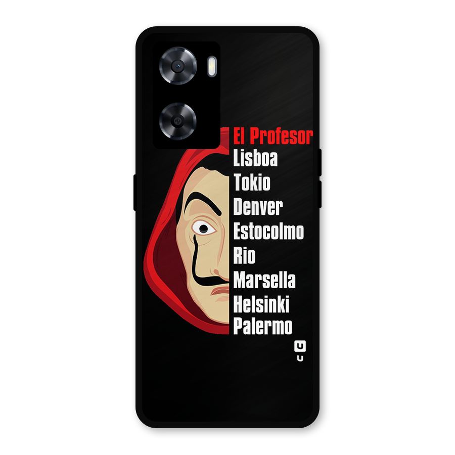 All Members Money Heist Metal Back Case for Oppo A77