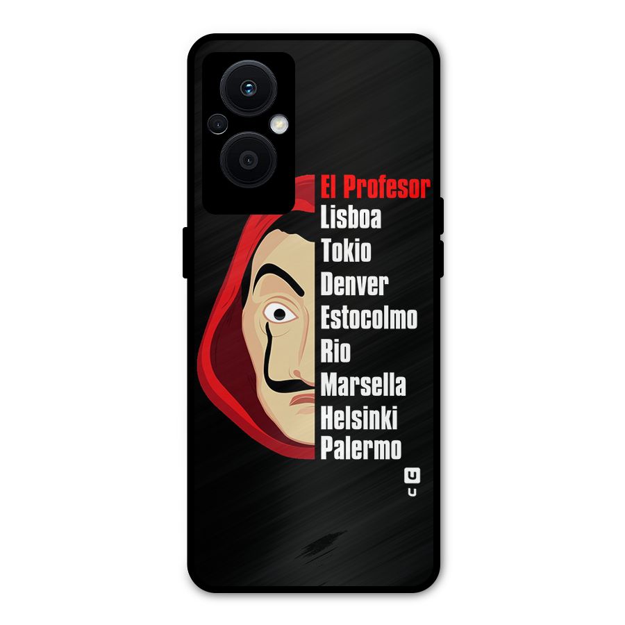 All Members Money Heist Metal Back Case for Oppo F21 Pro 5G