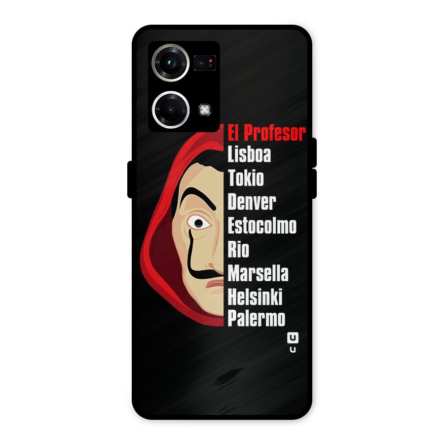 All Members Money Heist Metal Back Case for Oppo F21s Pro 4G