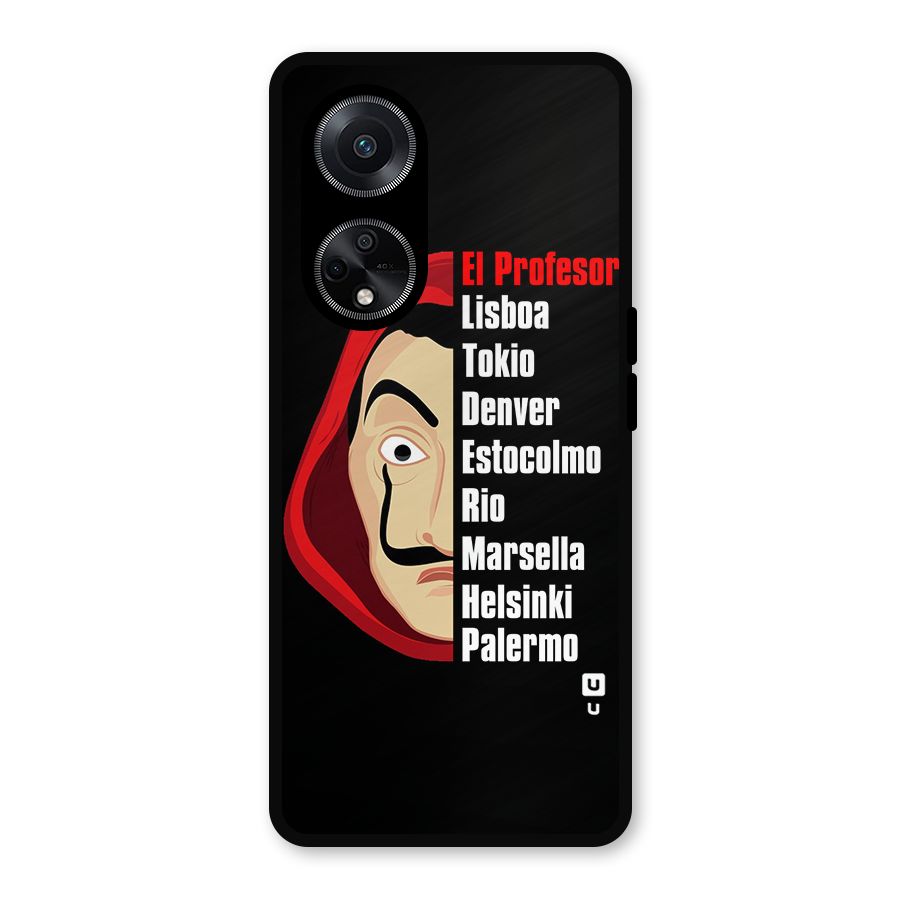All Members Money Heist Metal Back Case for Oppo F23