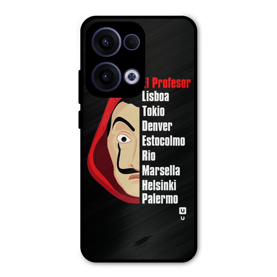 All Members Money Heist Metal Back Case for Oppo Reno13