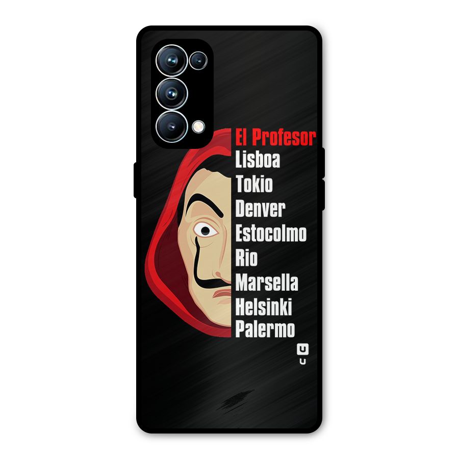 All Members Money Heist Metal Back Case for Oppo Reno5 Pro 5G