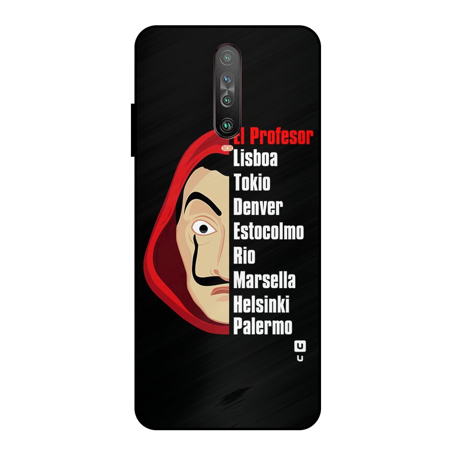 All Members Money Heist Metal Back Case for Poco X2