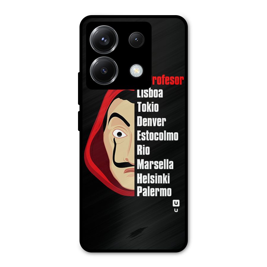 All Members Money Heist Metal Back Case for Poco X6