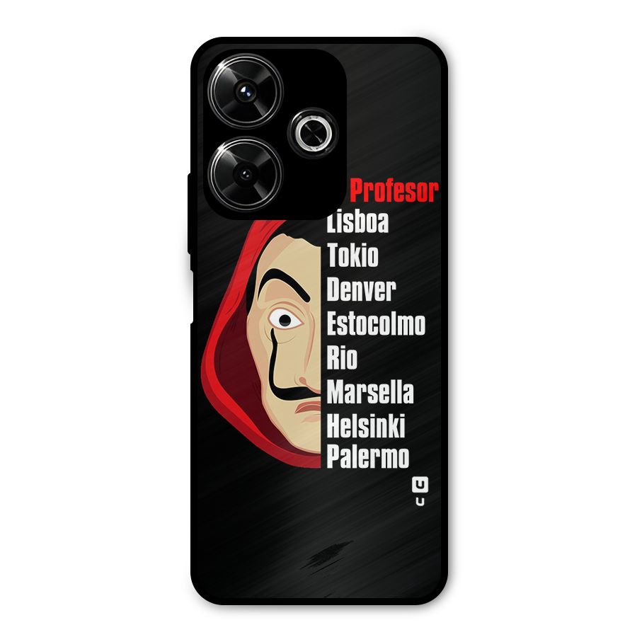 All Members Money Heist Metal Back Case for Redmi 13 5G