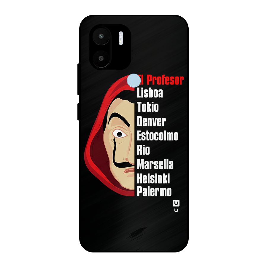 All Members Money Heist Metal Back Case for Redmi A1+