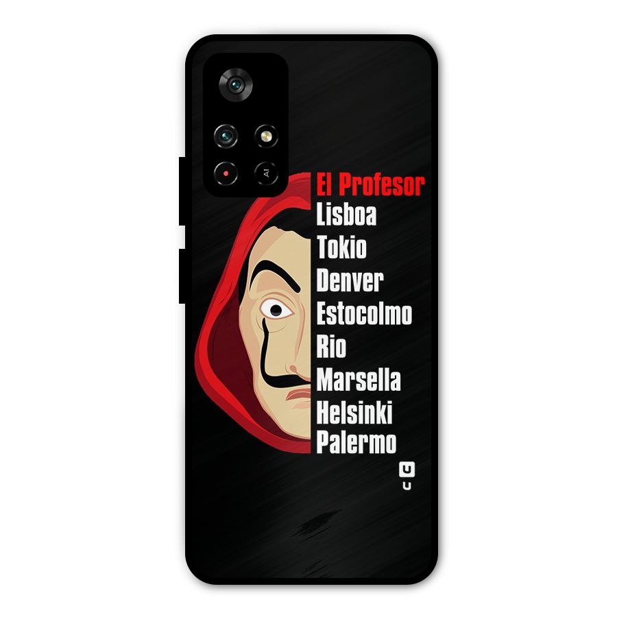 All Members Money Heist Metal Back Case for Redmi Note 11T 5G