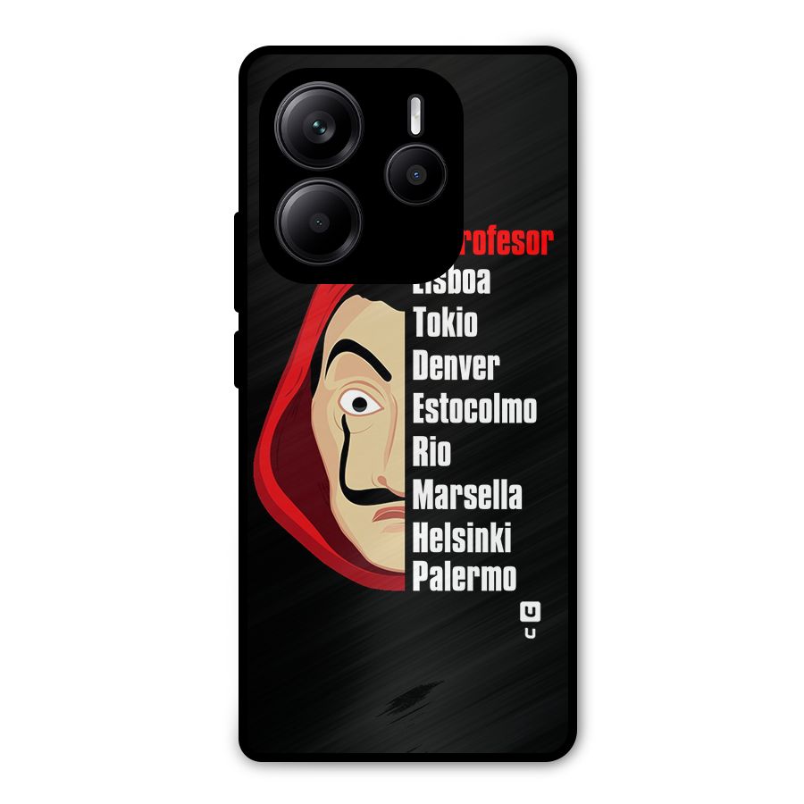 All Members Money Heist Metal Back Case for Redmi Note 14 5G