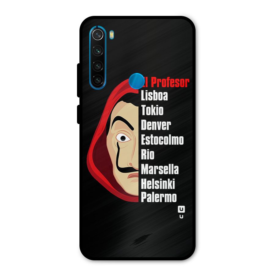 All Members Money Heist Metal Back Case for Redmi Note 8