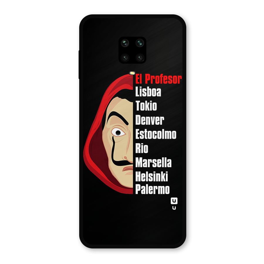 All Members Money Heist Metal Back Case for Redmi Note 9 Pro Max