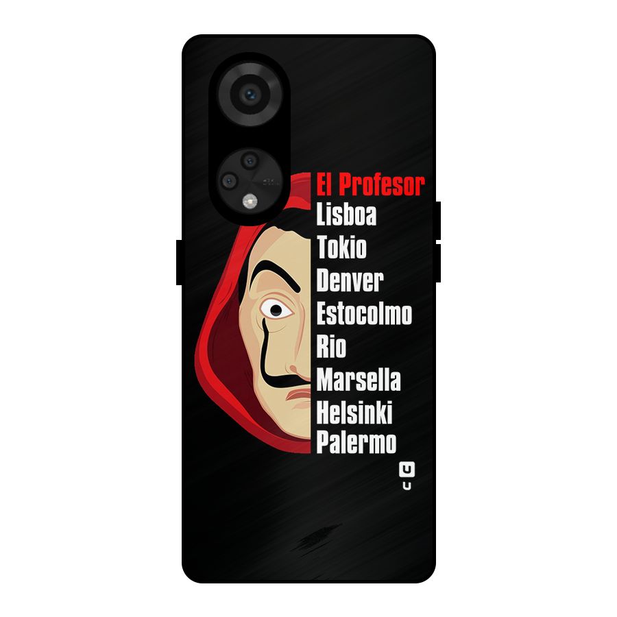 All Members Money Heist Metal Back Case for Reno8 T 5G