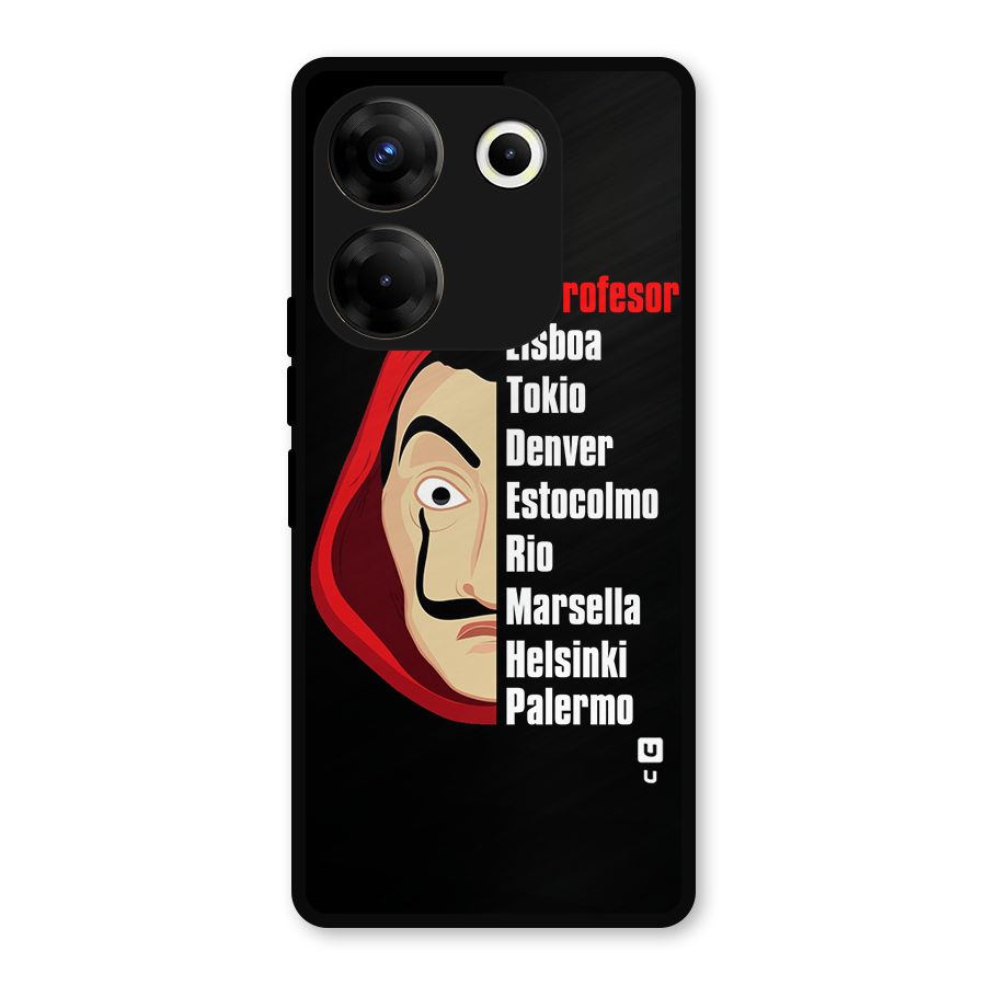 All Members Money Heist Metal Back Case for Tecno Camon 20