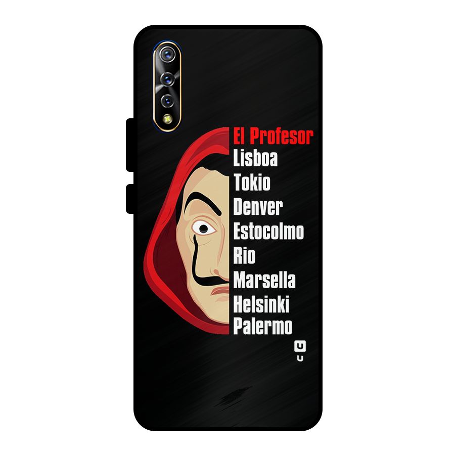 All Members Money Heist Metal Back Case for Vivo S1
