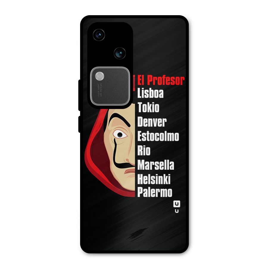All Members Money Heist Metal Back Case for Vivo V30