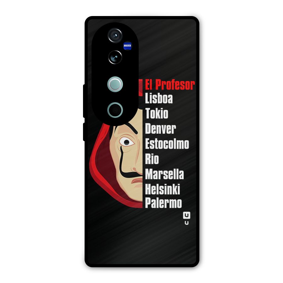 All Members Money Heist Metal Back Case for Vivo V40