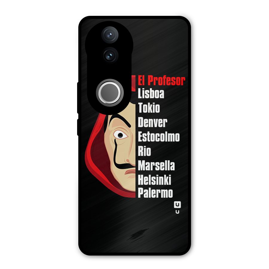 All Members Money Heist Metal Back Case for Vivo V50