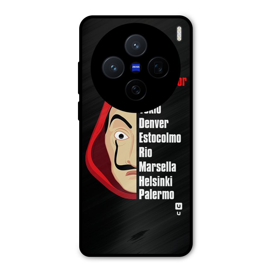 All Members Money Heist Metal Back Case for Vivo X200