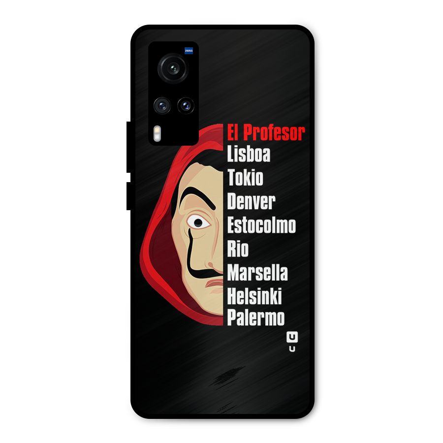 All Members Money Heist Metal Back Case for Vivo X60