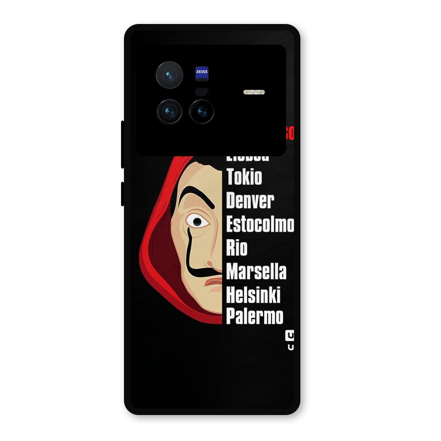 All Members Money Heist Metal Back Case for Vivo X80