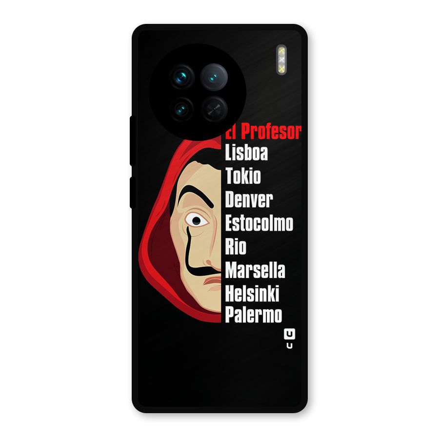 All Members Money Heist Metal Back Case for Vivo X90