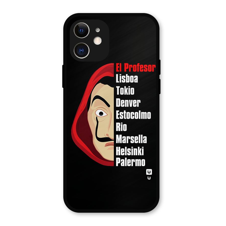 All Members Money Heist Metal Back Case for iPhone 12