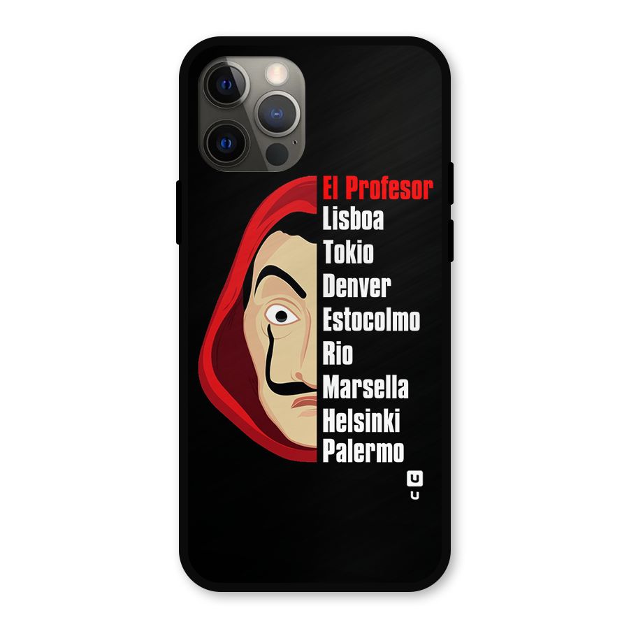 All Members Money Heist Metal Back Case for iPhone 12 Pro